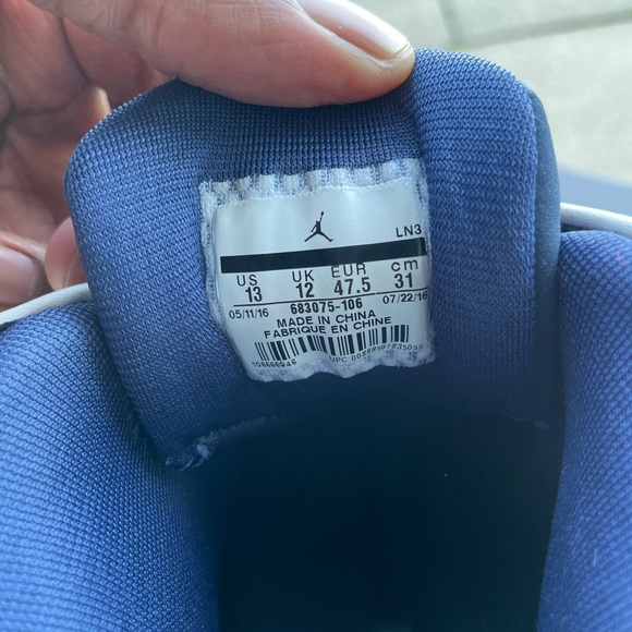 The Air Jordan 16 Retro Midnight Navy 2016 used size 13, no price change. - Picture 9 of 11